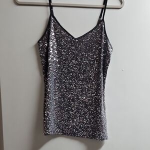 Express Glittering Black/Silver Camisole